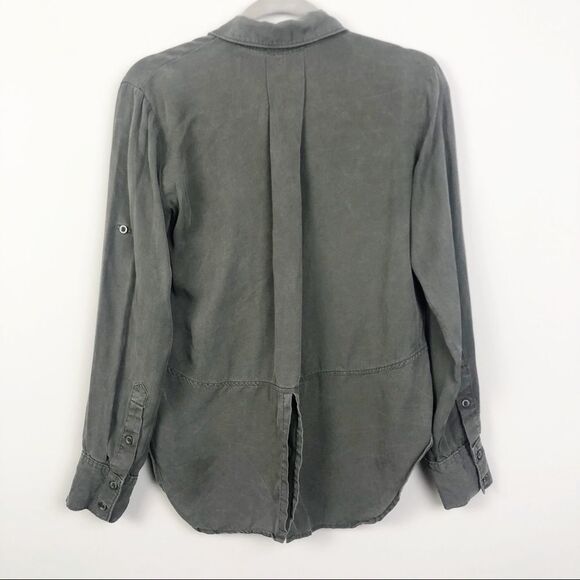 CLOTH & STONE | Gray Tencel Button Up Shirt XS - Picture 4 of 5